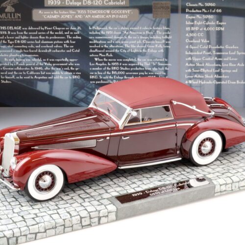 1:18 Minichamps 1939 Delage D8-120 Cabriolet red Mullin Museum Collection