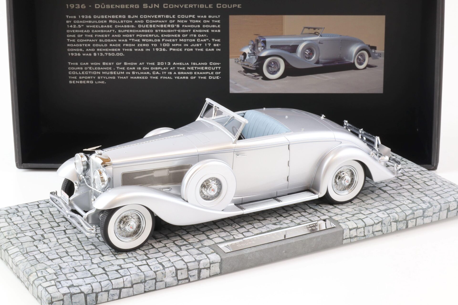ID 72381 orig.jpg 1:18 Minichamps 1936 Duesenberg SJN Convertible Coupe silver First Class Collection