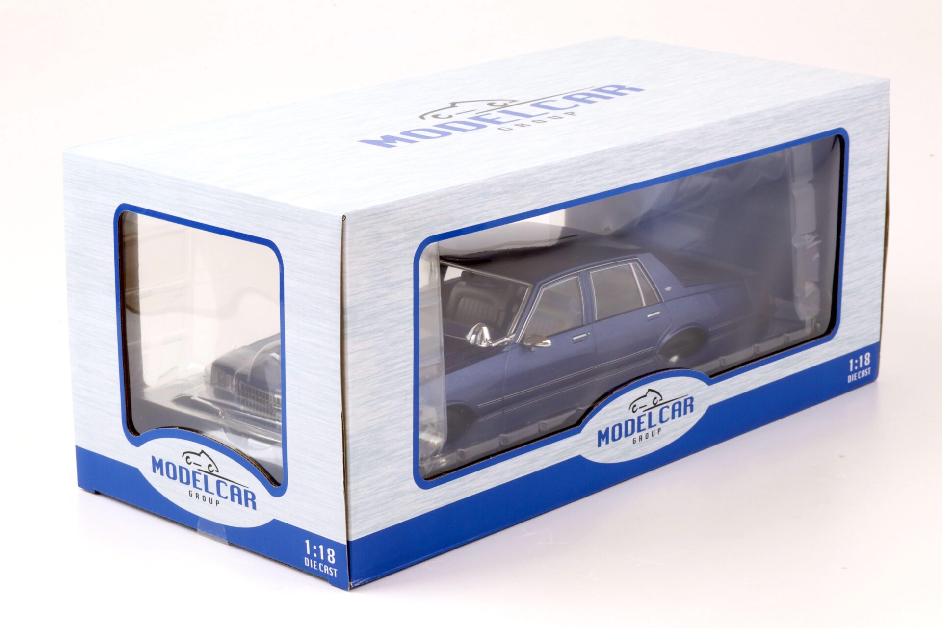 1:18 MCG Chevrolet Caprice FBI Police Car 1987 blue metallic