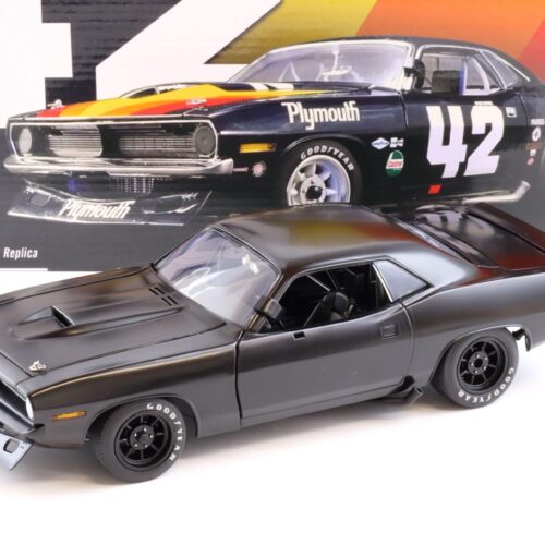 1:18 ACME 1970 Plymouth Barracuda #42 Swede Savage matt black