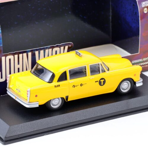1:43 Greenlight 1974 Checker Taxi NYC yellow JOHN WICK