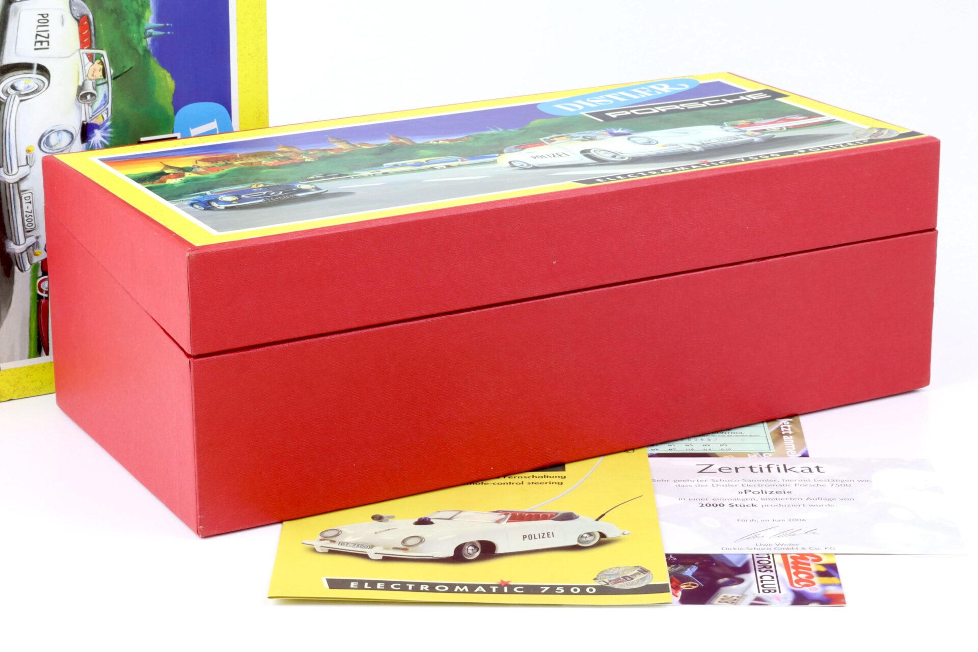 Schuco Distler Porsche 356 POLIZEI Electromatic 7500 REPLIKA white 00213