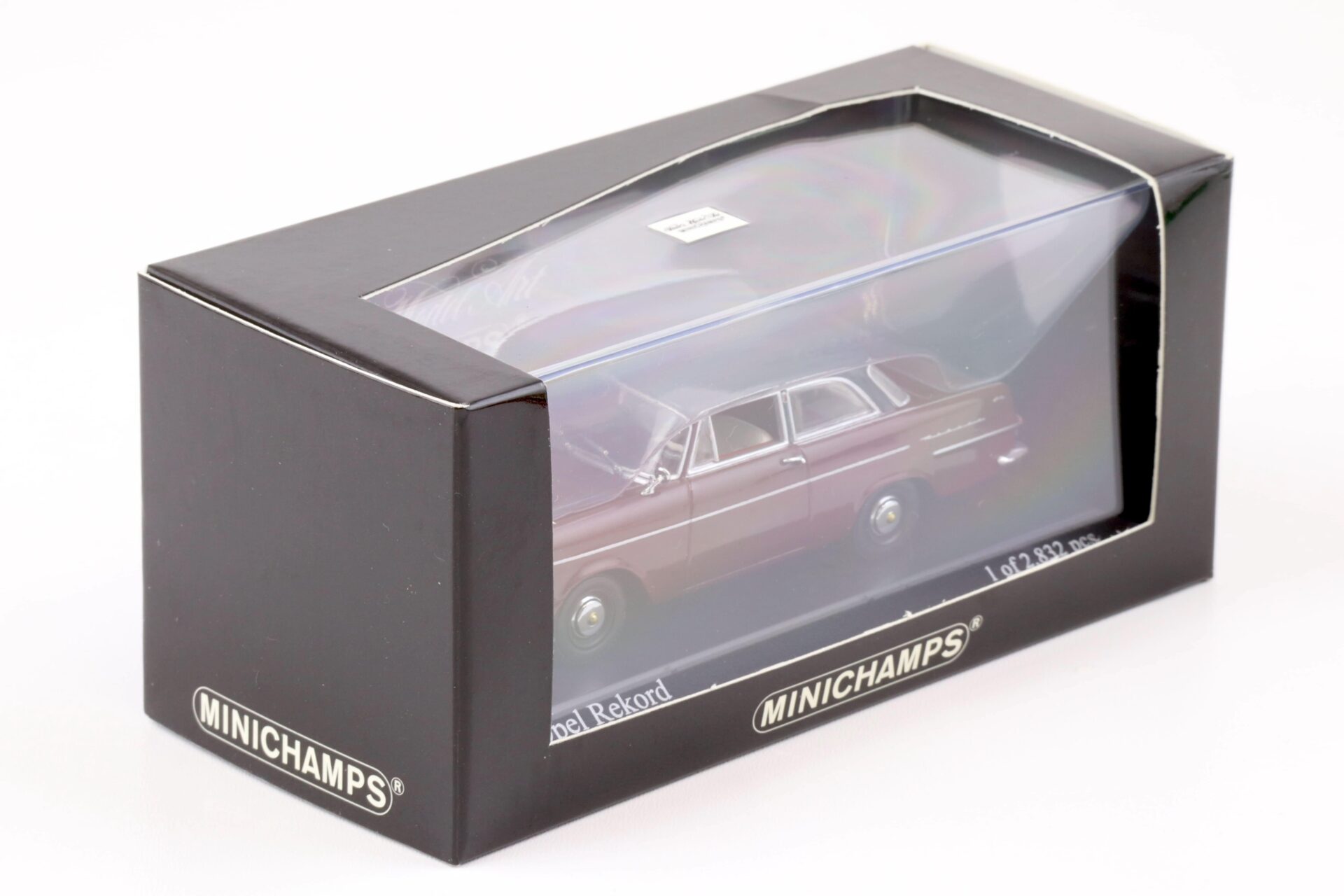 1:43 Minichamps Opel Rekord P2 Malaga red/ grey roof 1960