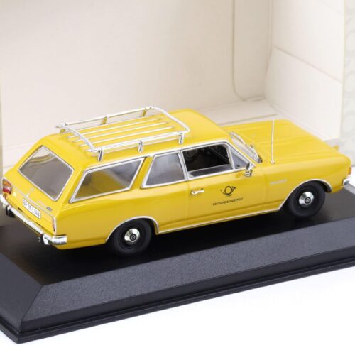 1:43 Minichamps Opel Rekord C Caravan Deutsche Post yellow - Image 2