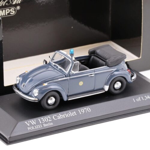 1:43 Minichamps VW 1302 Käfer Cabriolet 1970 Polizei Berlin