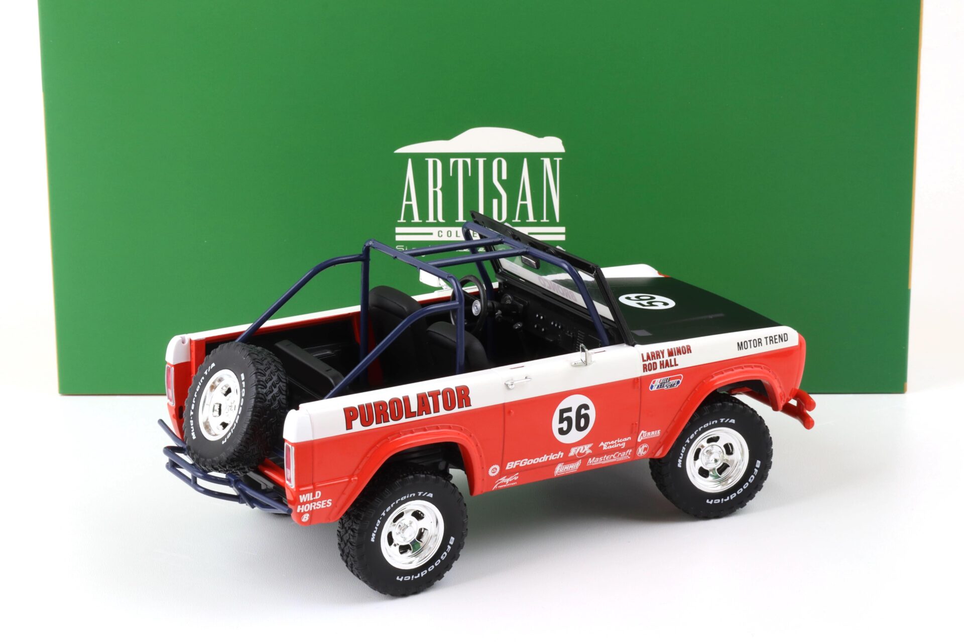 1:18 Greenlight 1969 Ford Baja Bronco #56 Purolator Tribute Edition