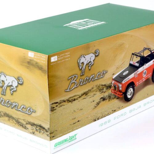 1:18 Greenlight 1969 Ford Baja Bronco #56 Purolator Tribute Edition