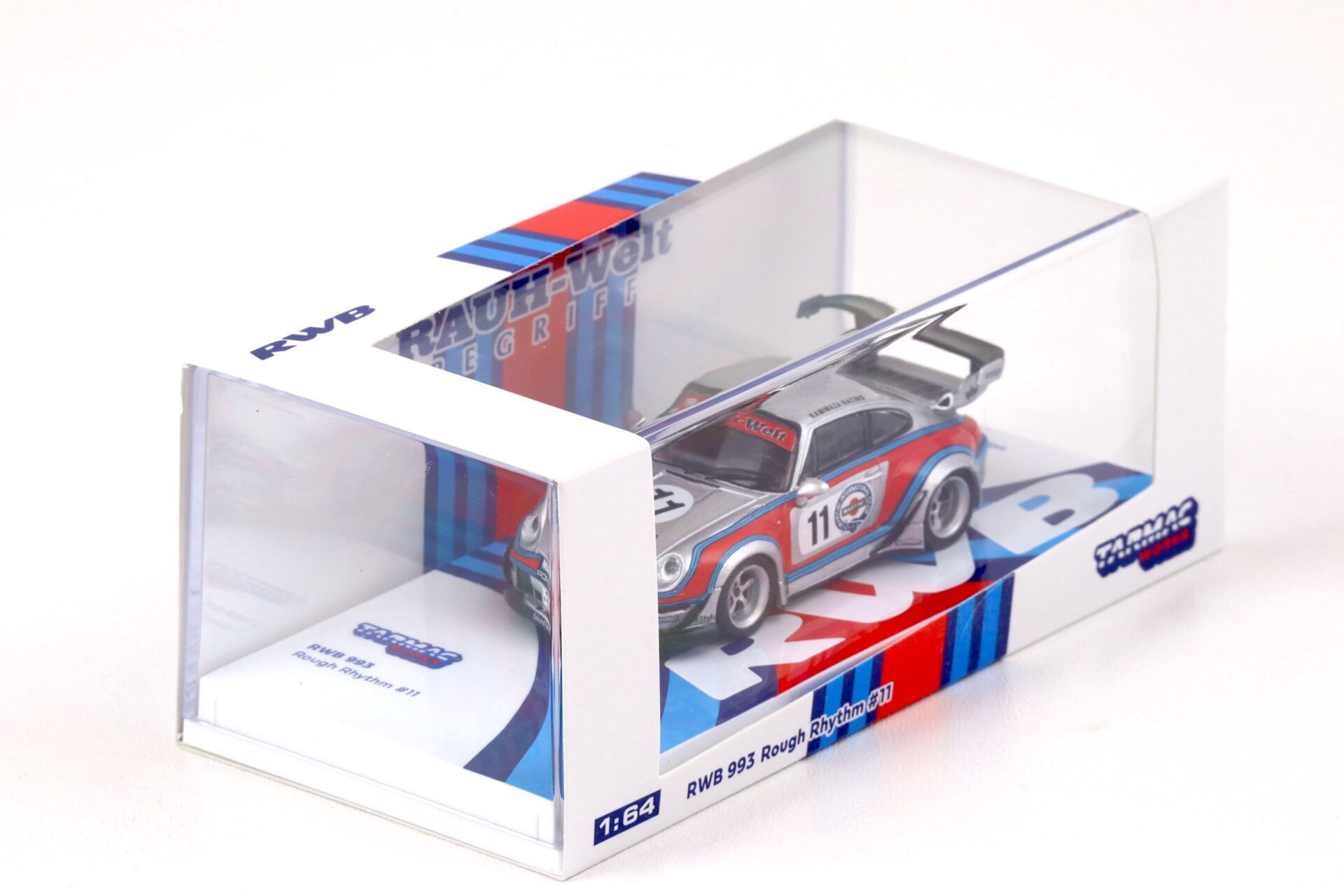1:64 Tarmac Works Porsche 911 993 RWB Rough Rhythm #11 Martini