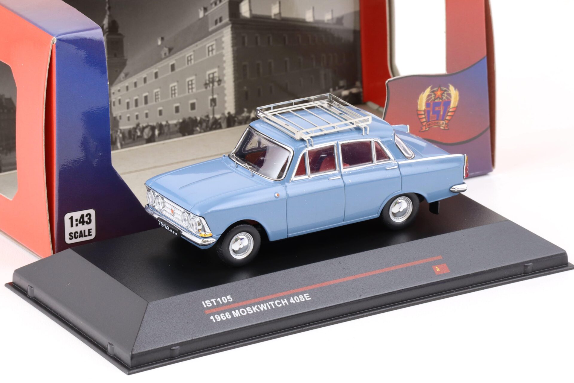 1:43 IST Models 1966 Moskwitch 408E Sedan blue