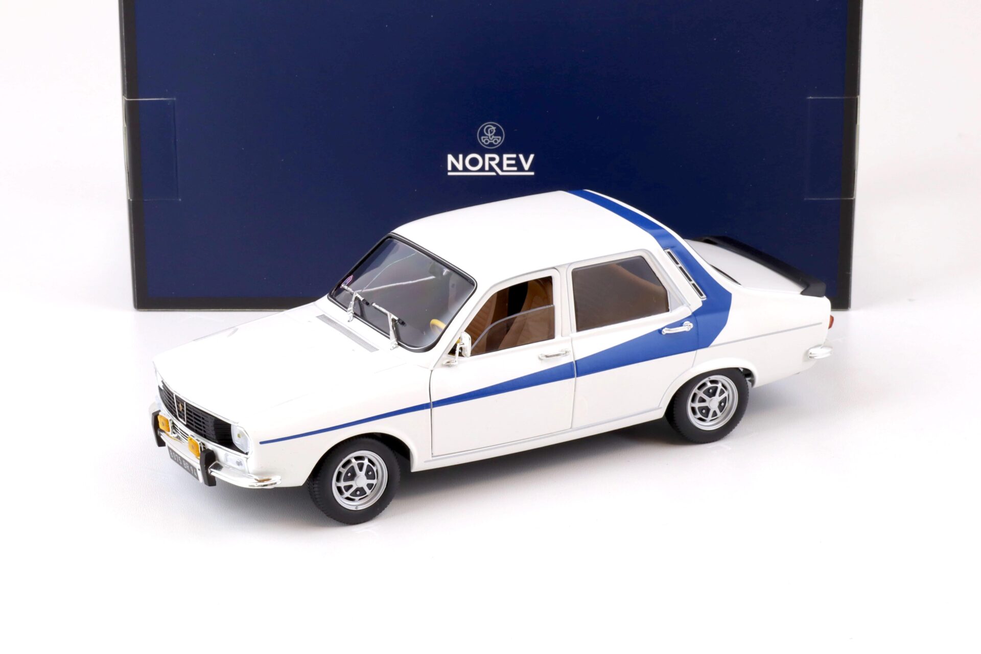 1:18 Norev Renault 12 white with blue side deco 1984 - Limited 300 pcs.