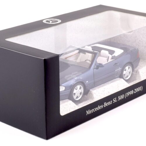 1:18 Norev Mercedes SL 500 R129 Convertible Facelift azure blue DEALER VERSION