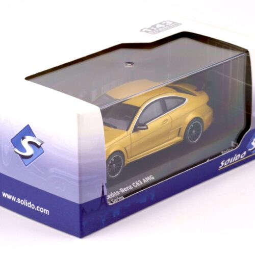 1:43 Solido Mercedes C63 AMG Black Series Coupe solarbeam yellow