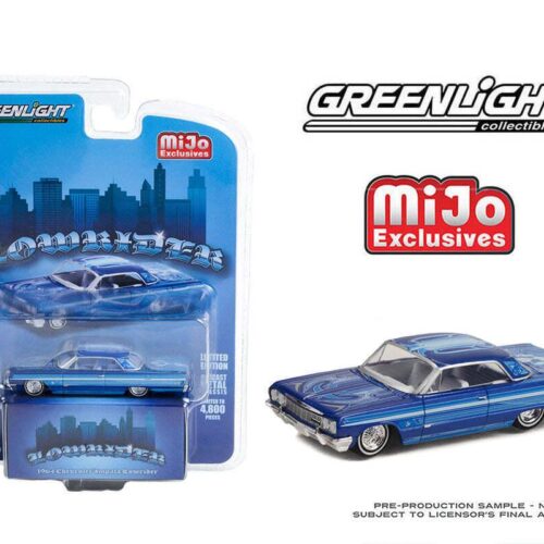 1:64 Greenlight MIJO Exclusives Lowrider 1964 Chevrolet Impala blue/ white