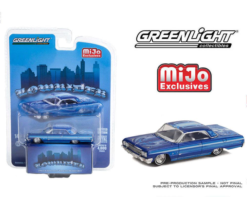 ID 73950 orig.jpg 1:64 Greenlight MIJO Exclusives Lowrider 1964 Chevrolet Impala blue/ white