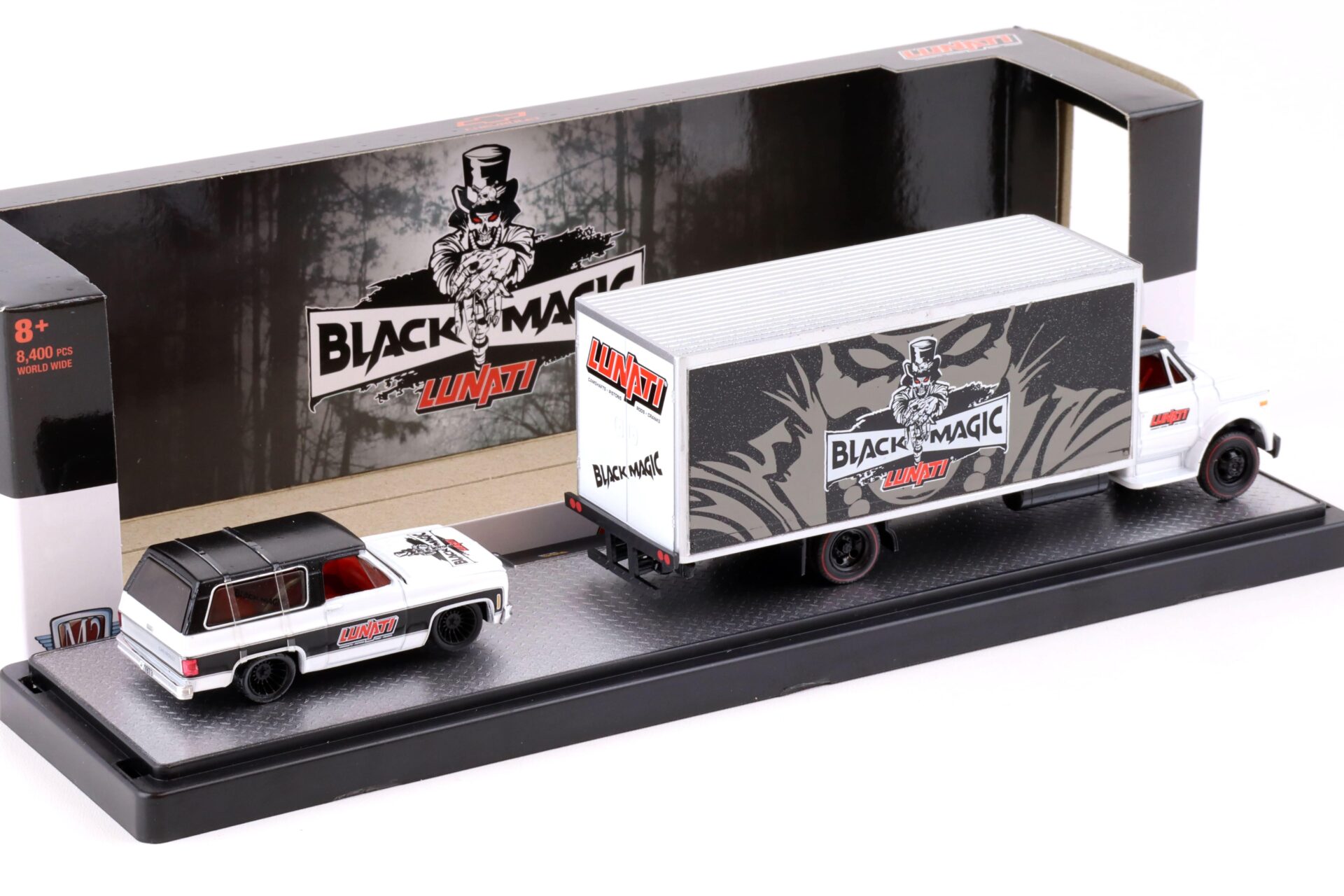 1:64 M2 Machines 1968 Chevrolet C60 Truck & 1973 GMC Sierra BLACK MAGIC LUNATI