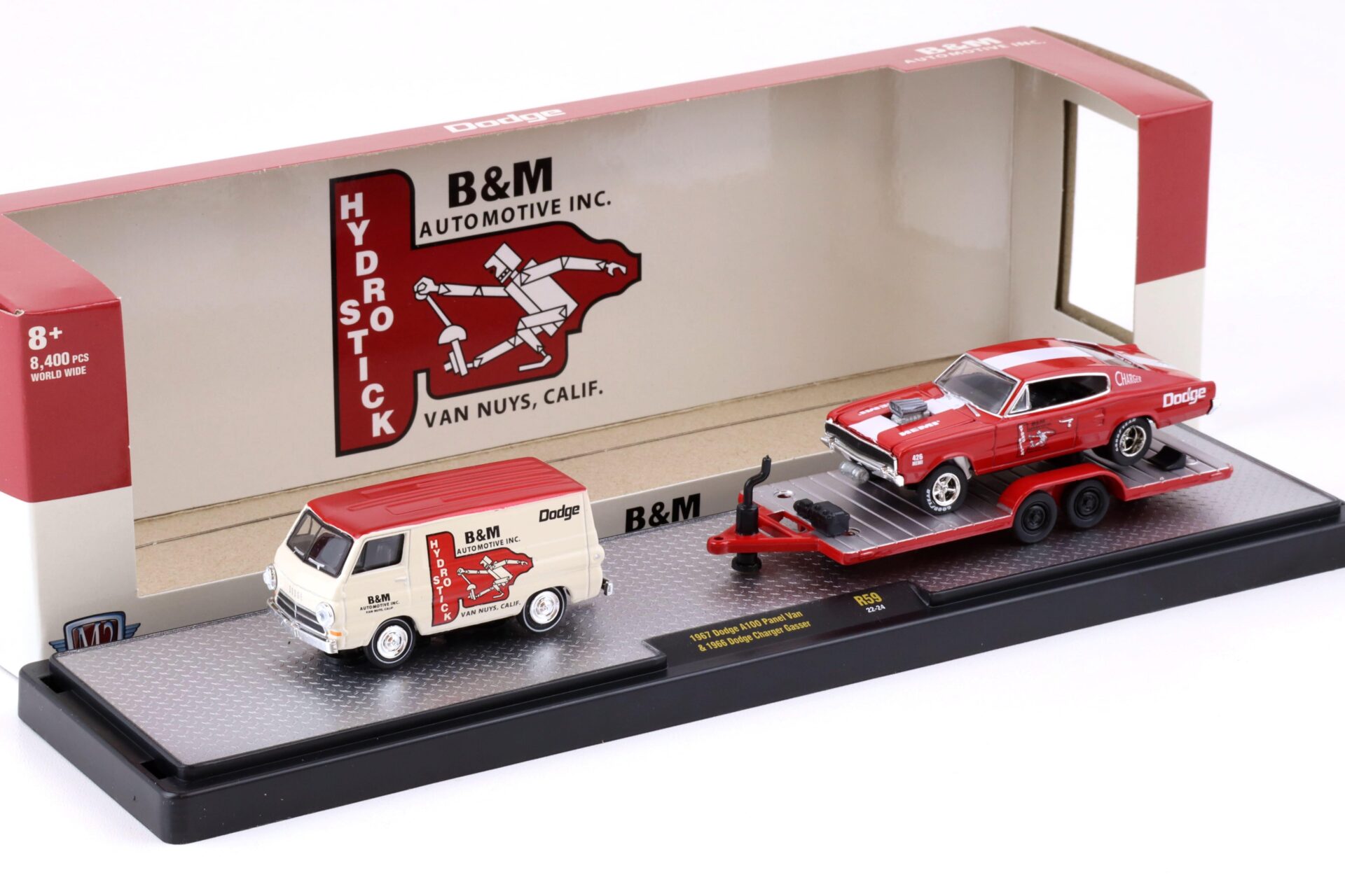 ID 73979 orig.jpg 1:64 M2 Machines 1967 Dodge A100 Panel Van & 1966 Dodge Charger Gasser B&M AUTOMOTIVE INC.