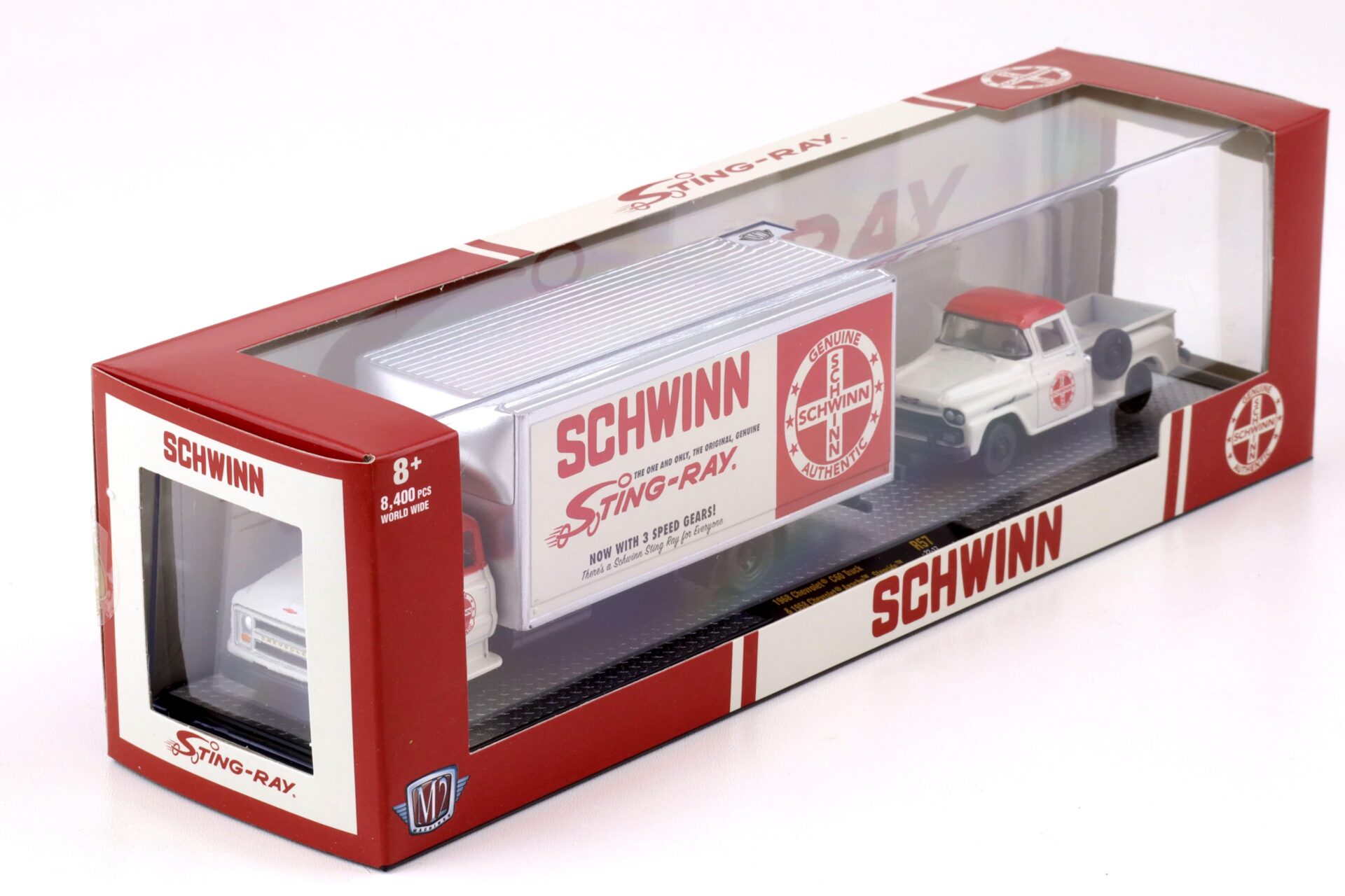1:64 M2 Machines 1968 Chevrolet C60 Truck & 1958 Chevrolet Apache Stepside SCHWINN STING-RAY