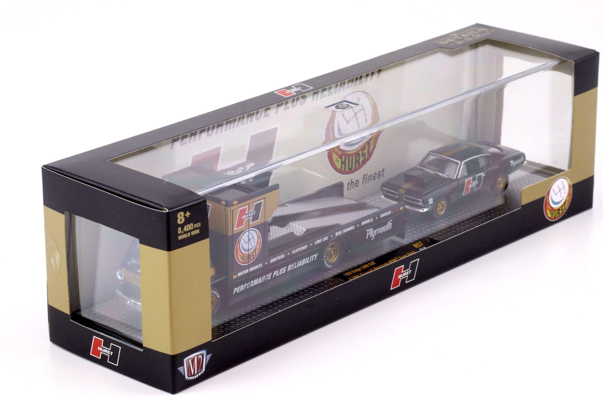 1:64 M2 Machines 1968 Dodge L600 COE & 1968 Plymouth Barracuda HEMI Super Stock HURST