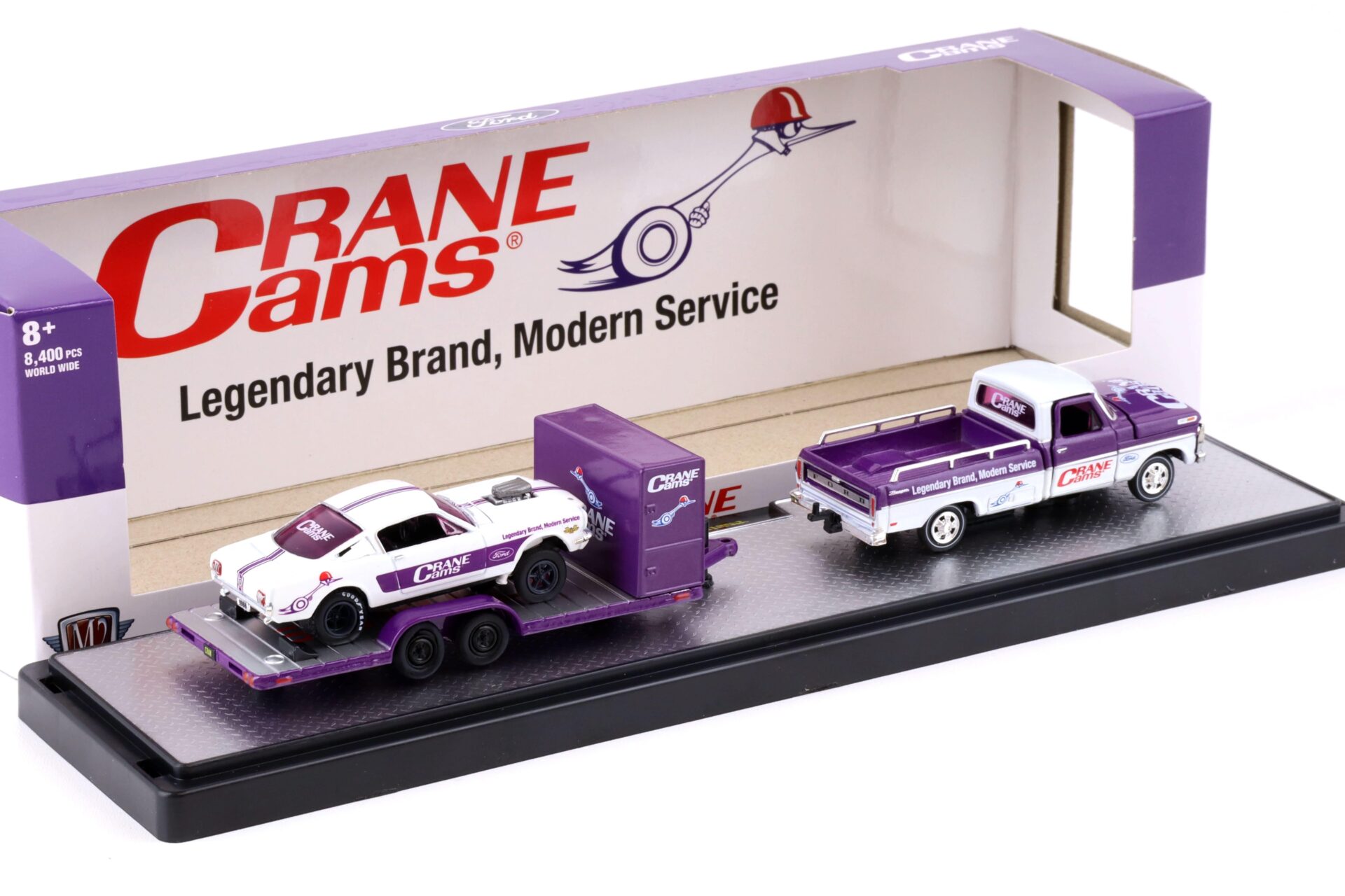 1:64 M2 Machines 1969 Ford F-100 Ranger Truck & 1966 Ford Mustang Gasser CRAME CAMS
