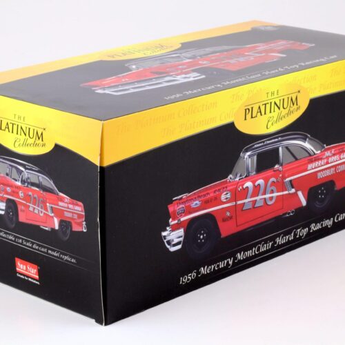 1:18 Sun Star 1956 Mercury MontClair Hard Top Racing Car russ truelove / red