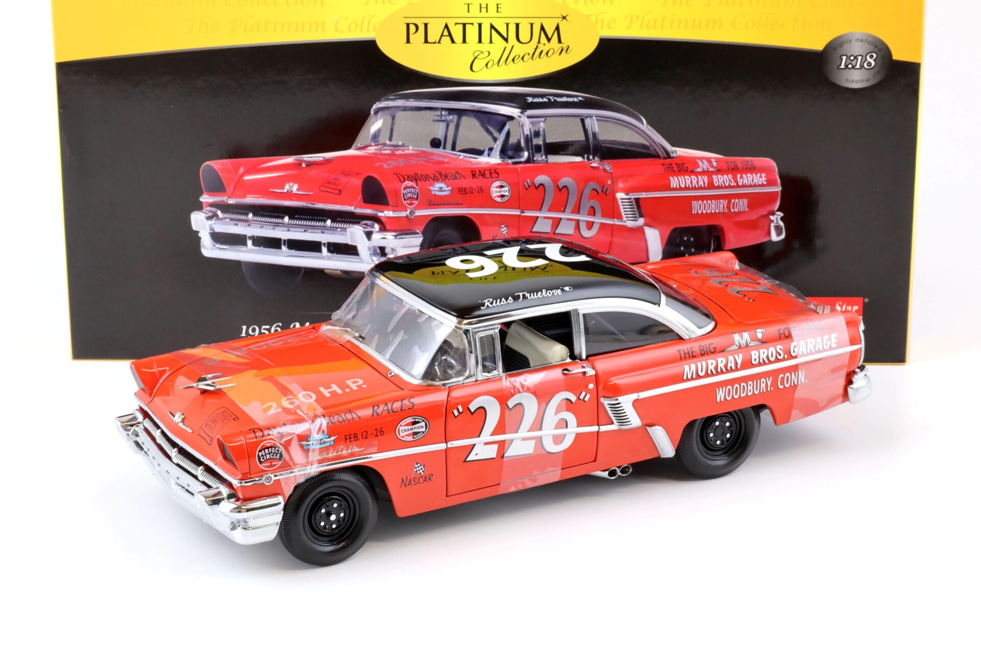 ID 74089 orig.jpg 1:18 Sun Star 1956 Mercury MontClair Hard Top Racing Car russ truelove / red