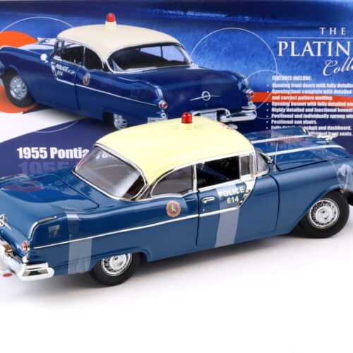 1:18 Sun Star 1955 Pontiac Star Chief Hard Top Police Car blue / beige