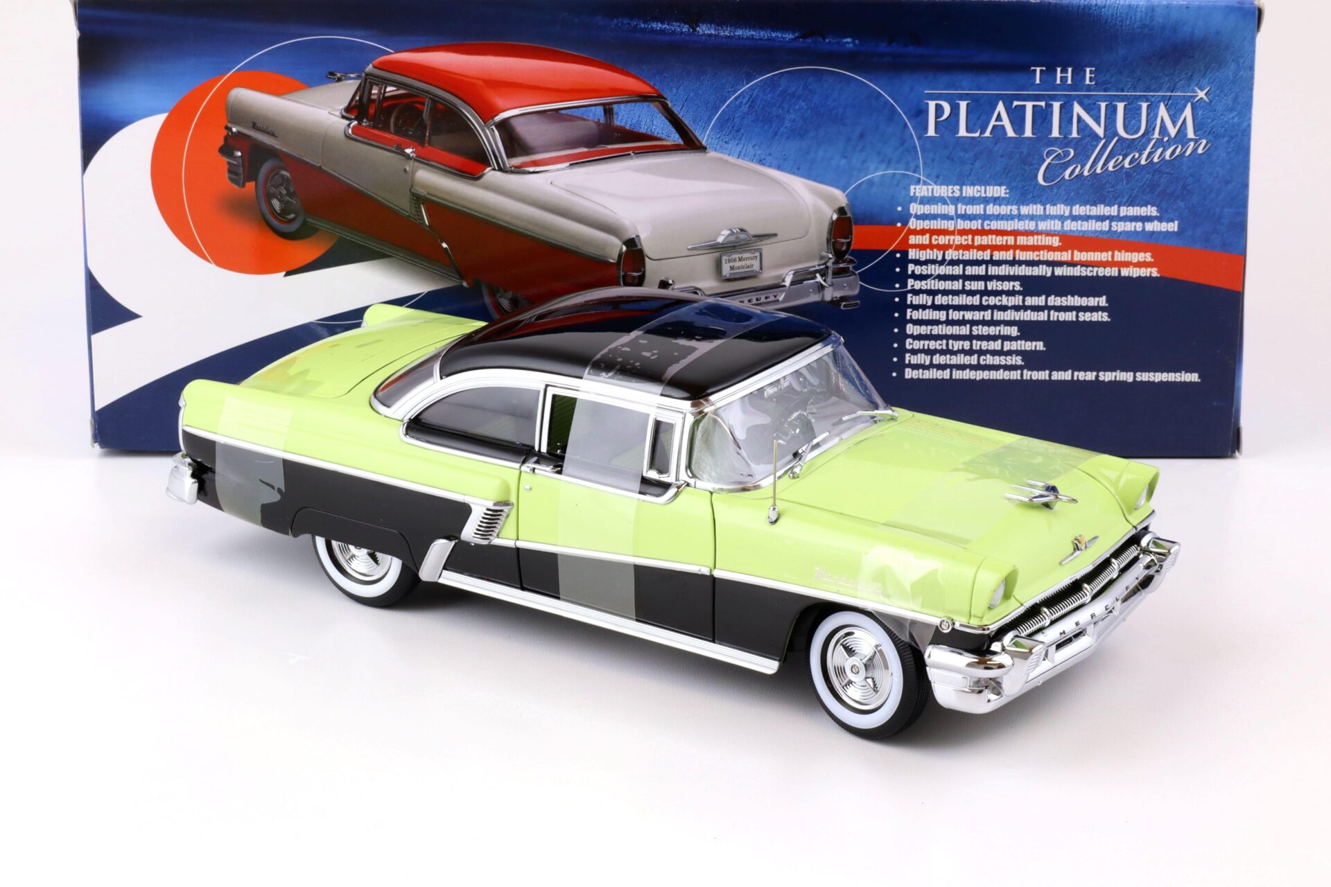 1:18 Sun Star 1956 Mercury MontClair tuxedo black / grove green