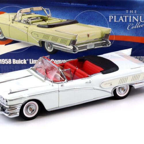 1:18 Sun Star 1958 Buick Limited Open Convertible glacier white