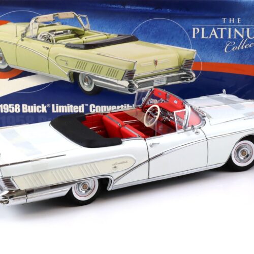1:18 Sun Star 1958 Buick Limited Open Convertible glacier white