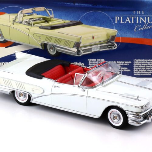1:18 Sun Star 1958 Buick Limited Open Convertible glacier white