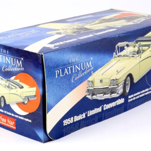 1:18 Sun Star 1958 Buick Limited Open Convertible glacier white