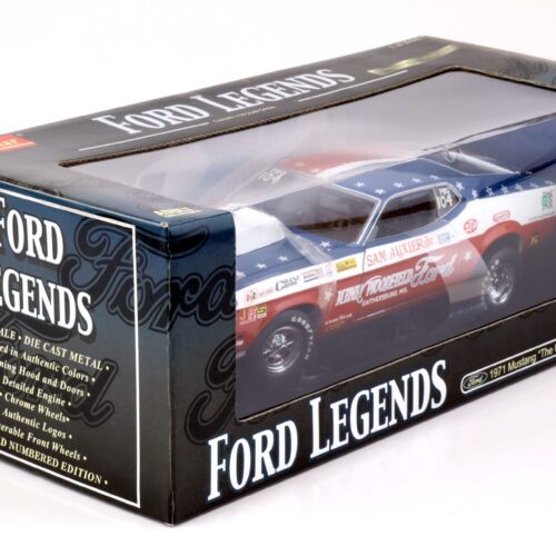 1:18 Sun Star 1971 Ford Mustang The Ultimate Pro Stocker red / blue / white - Image 4