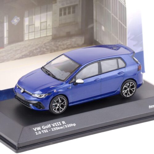 1:43 Solido VW Golf 8 VIII R blue metallic 2021 - Image 1