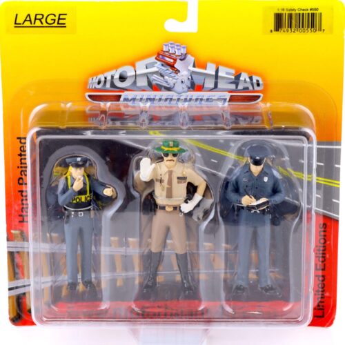 1:18 Motorhead Figuren Set 3 figures Safety Check Police #550