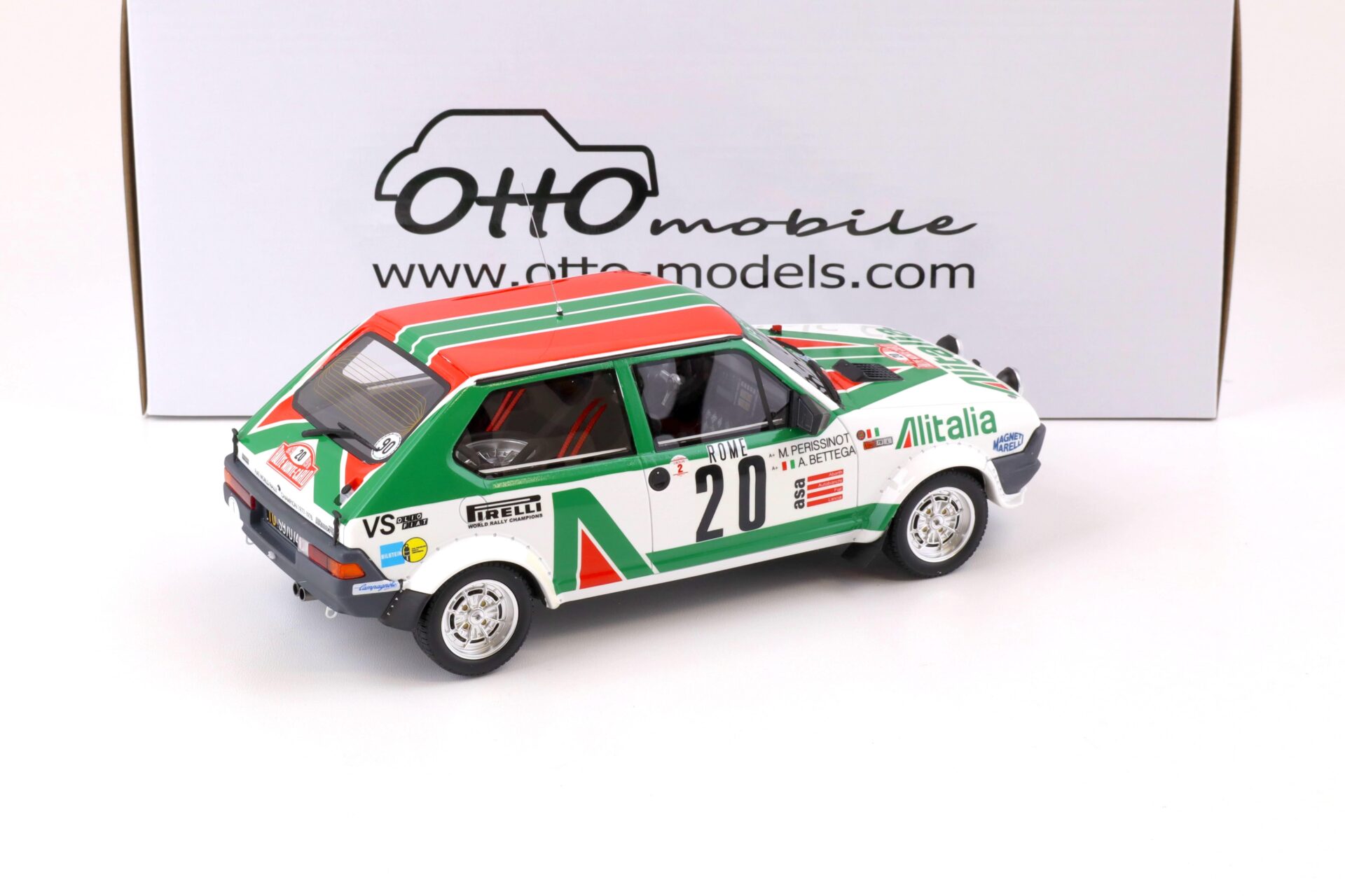 1:18 OTTO mobile OT294 Fiat Ritmo Abarth Gr.2 Rallye Monte Carlo #20 white / green