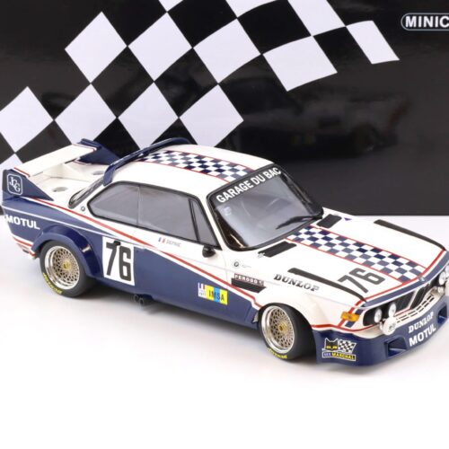 1:18 Minichamps BMW 3.0 CSL Garage du Bac 24h Le Mans 1977 #76 Depnic/ Cudini