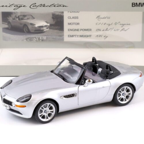 1:18 Kyosho BMW Z8 Roadster silver metallic Heritage Collection DEALER VERSION