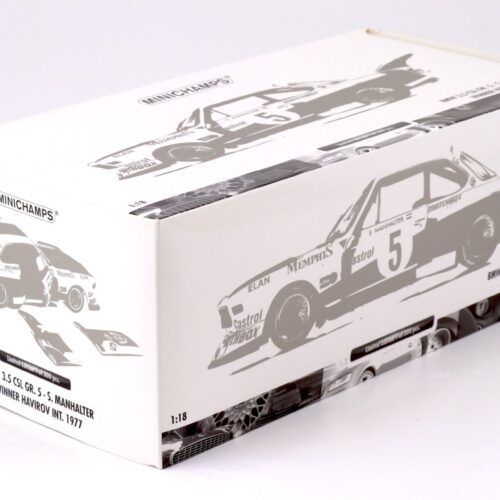 1:18 Minichamps BMW 3.5 CSL Gr.5 S.Manhalter #5 Winner Havirov Int. 1977