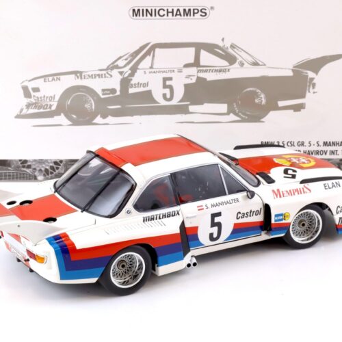 1:18 Minichamps BMW 3.5 CSL Gr.5 S.Manhalter #5 Winner Havirov Int. 1977