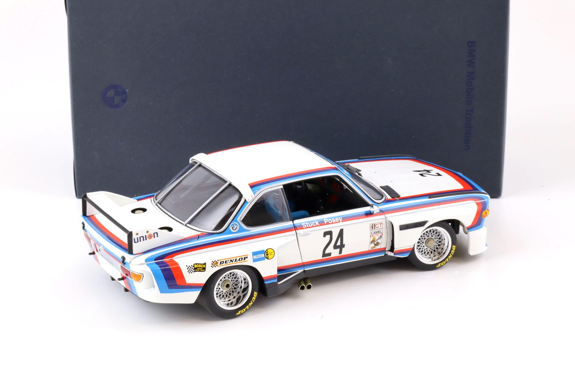 1:18 Minichamps BMW 3.5 CSL 24h Sebring 1975 Stuck/ Posey #24 DEALER VERSION
