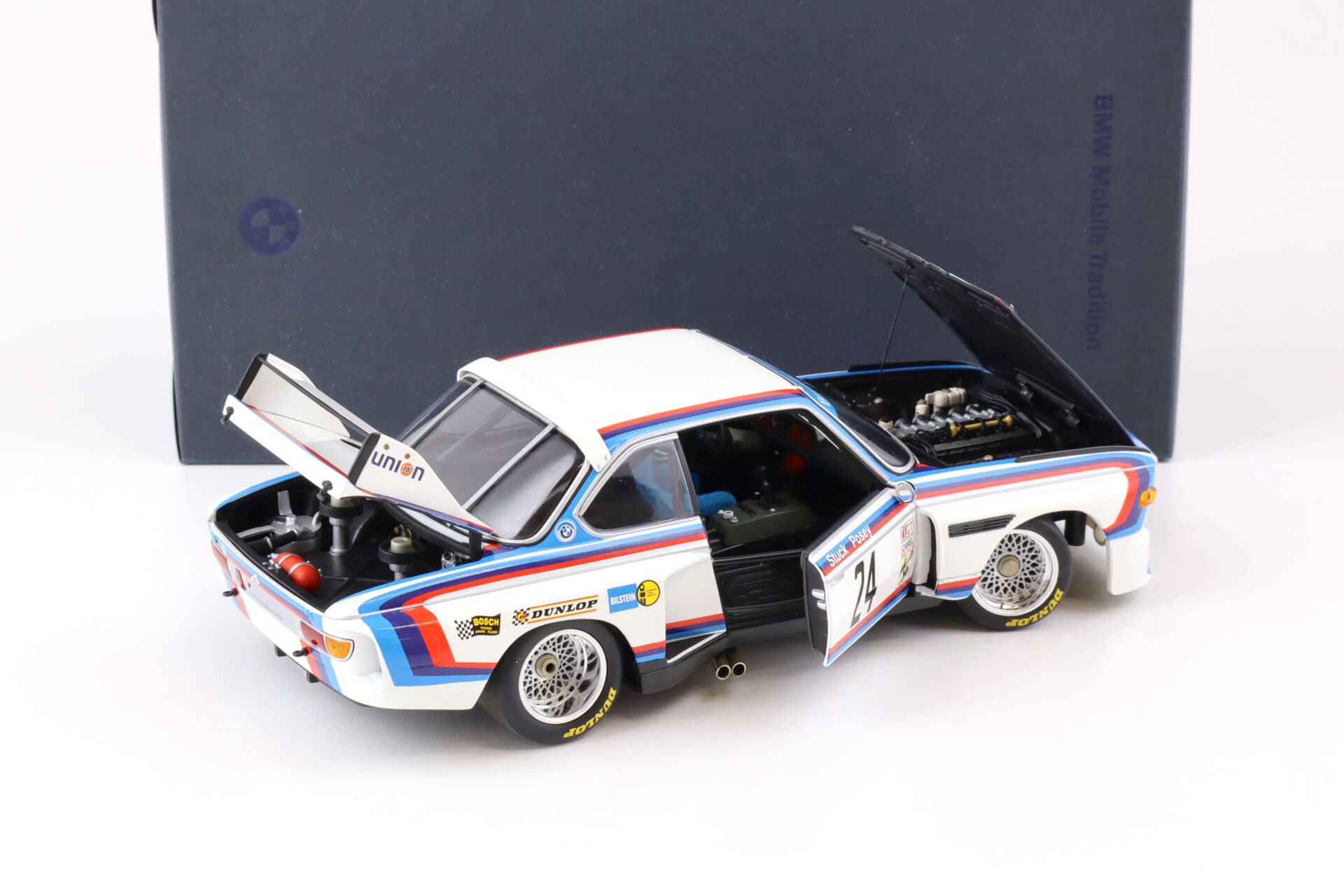1:18 Minichamps BMW 3.5 CSL 24h Sebring 1975 Stuck/ Posey #24 DEALER VERSION