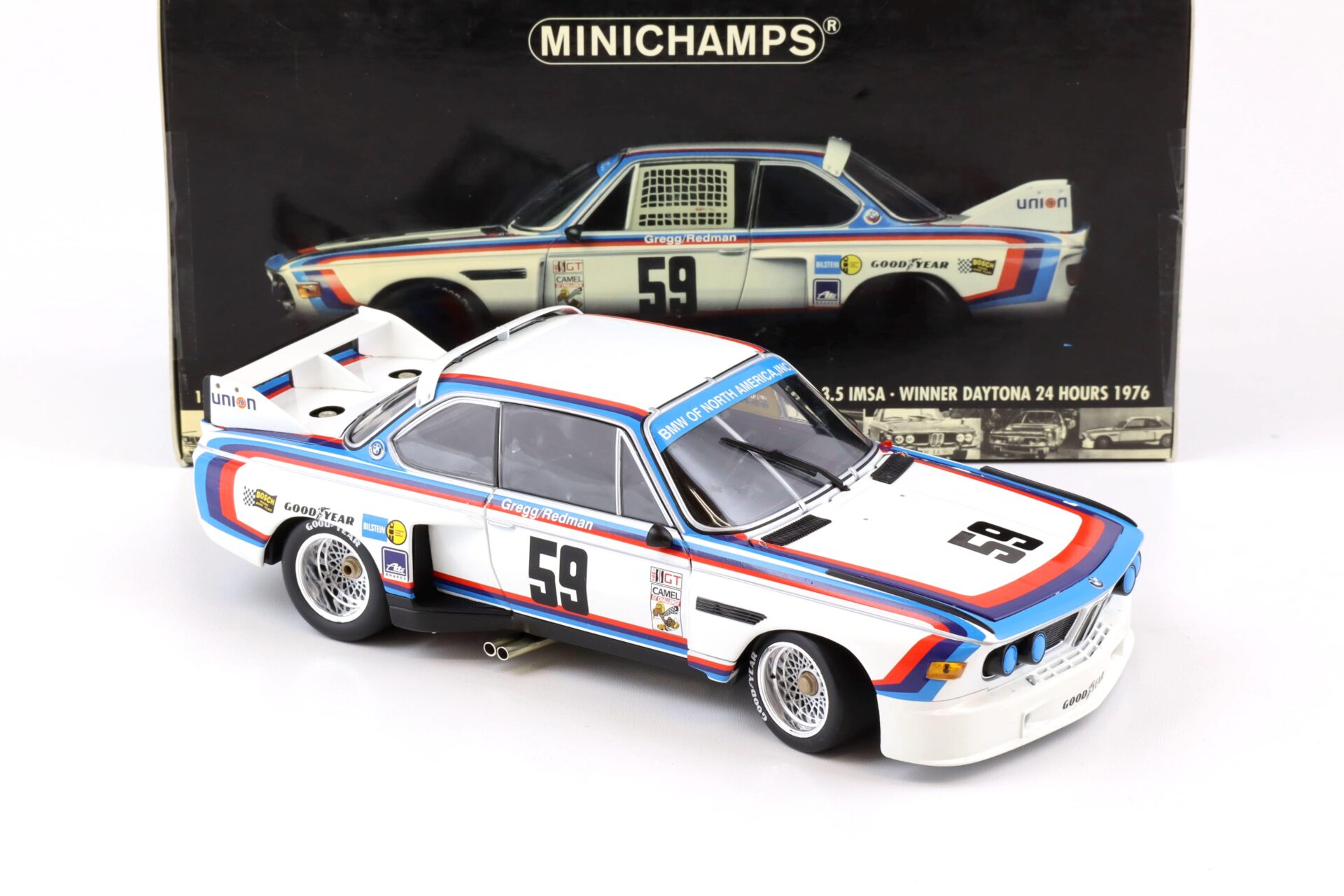 1:18 Minichamps BMW 3.5 CSL IMSA Winner Daytona 24h 1976 Gregg/ Redman #59