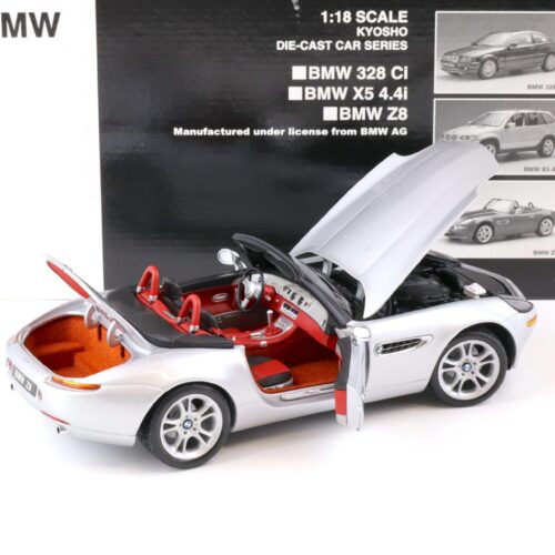 1:18 Kyosho BMW Z8 Roadster silver/ red with Top 08511S