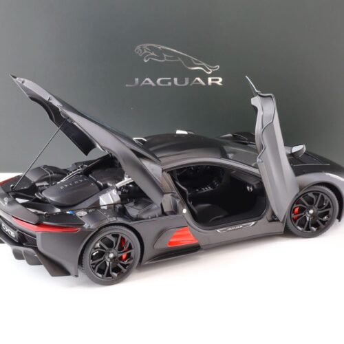 1:18 Almost Real Jaguar C-X75 satin black matt with gloss black stripes 810605
