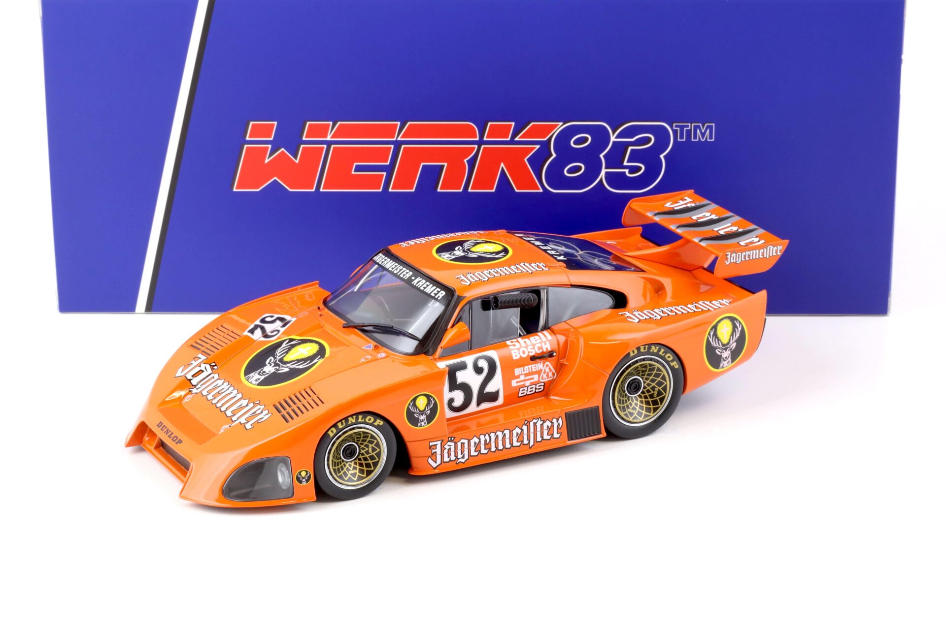 1:18 WERK83 Kremer Porsche 935 K4 #52 Jägermeister Nürburgring DRM 1981 Wollek
