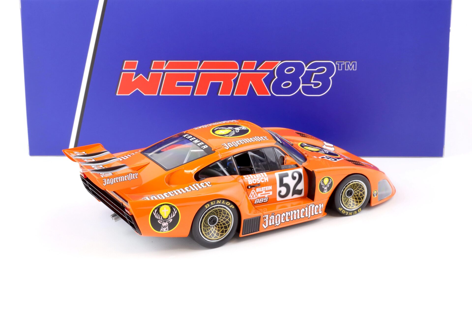 1:18 WERK83 Kremer Porsche 935 K4 #52 Jägermeister Nürburgring DRM 1981 Wollek