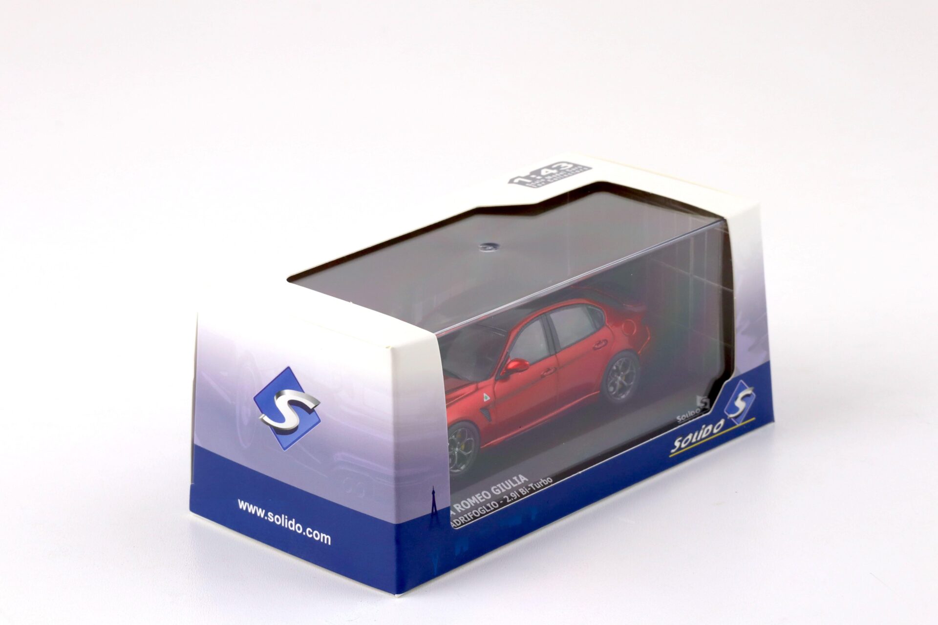 1:43 Solido Alfa Romeo Giulia Quadrifoglio - 2.9l Bi-Turbo Monza red