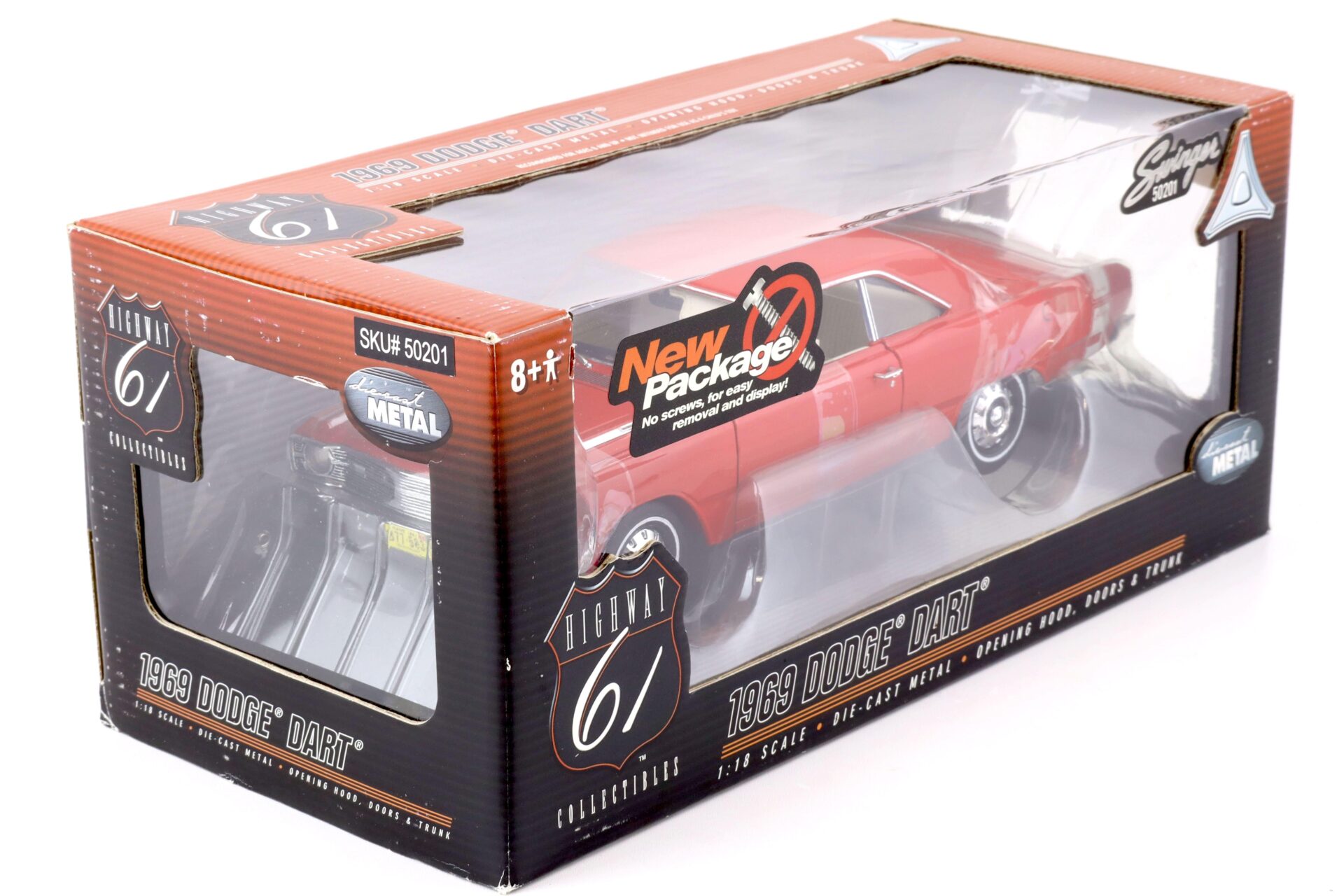 1:18 Highway61 Dodge Dart Swinger 1969 red 50201