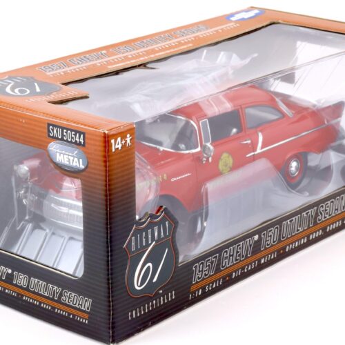 1:18 Highway61 Chevrolet 150 Utility Sedan Fire Chief 1957 red 50544