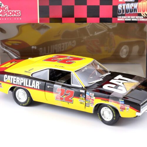 1:18 ERTL Racing Champions 1969 Dodge Charger Ward Burton Caterpillar #22 Stockrods yellow / black